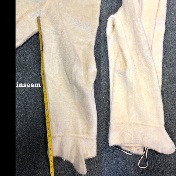 Vintage White Bunny Rabbit Costume w wired Ears Halloween Easter Short Adult - Picture 16 of 16